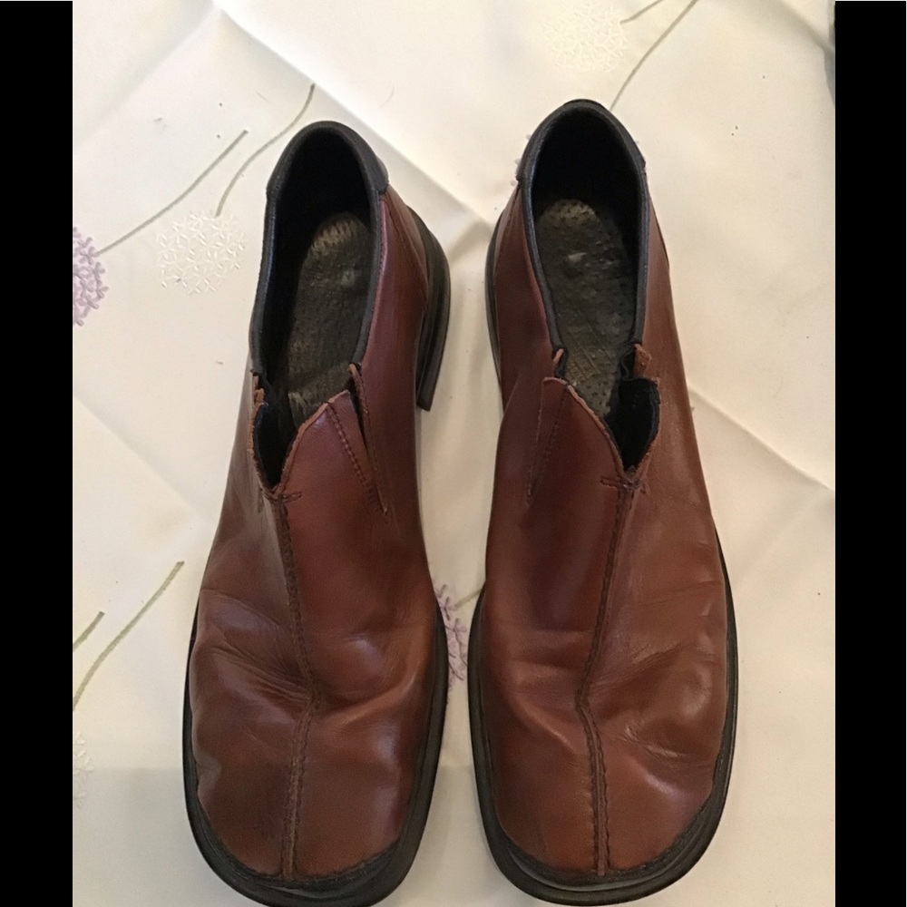 Rieker Brown Slip-On Leather Women's Shoes